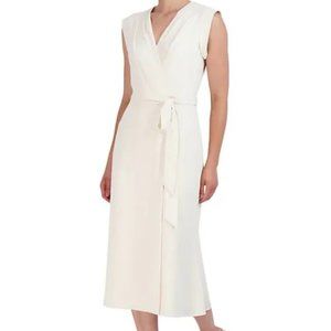 BCBGMAXAZRIA Off White Midi Dress